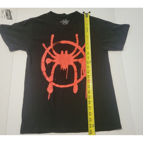 Miles Morales Spider-Man: Into The Spider-Verse Logo Black T-Shirt Unisex Small - Picture 3 of 5